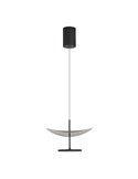 Abisal 12W LED-Pendelleuchte 3000K Ø30cm modernes Design schwarz und Holz