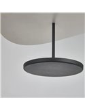 Lámpara colgante LED 12W Abisal 3000K Ø30cm diseño moderno negro y madera
