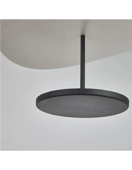 Abisal 12W LED-Pendelleuchte 3000K Ø30cm modernes Design schwarz und Holz