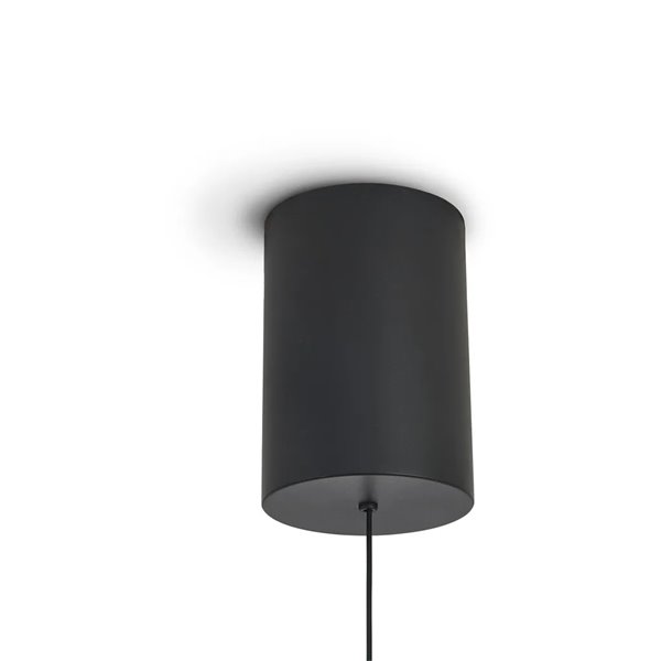 Abisal 12W LED-Pendelleuchte 3000K Ø30cm modernes Design schwarz und Holz