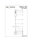 Abisal 12W LED-Pendelleuchte 3000K Ø30cm modernes Design schwarz und Holz