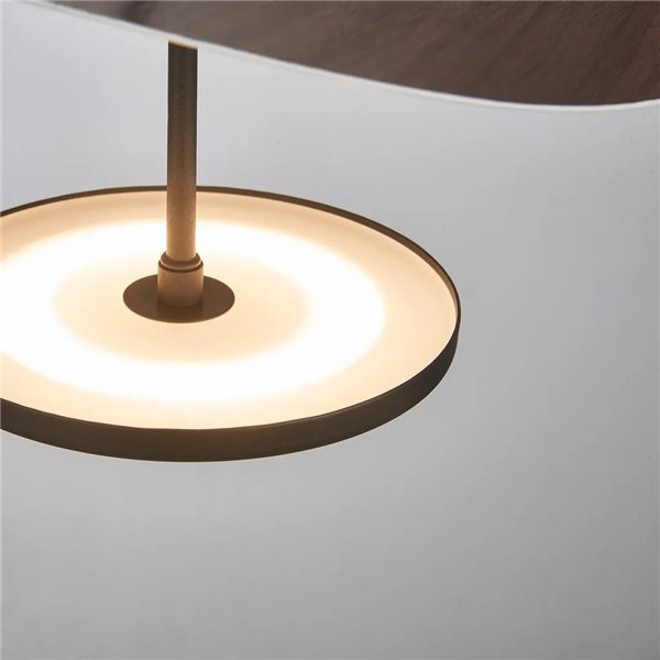 Abisal 12W LED-Pendelleuchte 3000K Ø30cm modernes Design schwarz und Holz