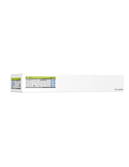 Luminária pendente linear LED Abisal, 3 lâmpadas, 32 W, 3000 K, design moderno, preta e madeira, 110 cm