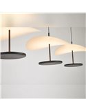 Lámpara colgante LED 3 luces 32W Abisal lineal 3000K diseño moderno negro y madera 110cm