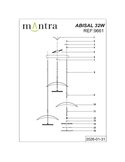 Abisal LED-Pendelleuchte mit 3 Leuchten, 32 W, 3000 K, organisches Wasserfall-Design in Schwarz und Holz