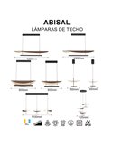 Abisal LED-Pendelleuchte mit 3 Leuchten, 32 W, 3000 K, organisches Wasserfall-Design in Schwarz und Holz
