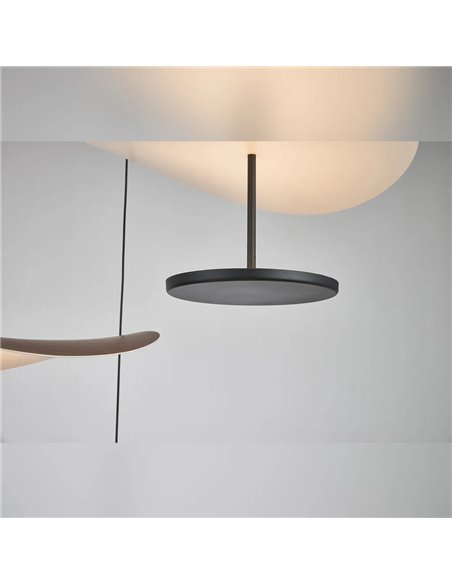 Abisal LED-Pendelleuchte mit 3 Leuchten, 32 W, 3000 K, organisches Wasserfall-Design in Schwarz und Holz