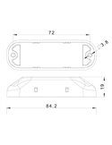 Mini piloto LED Intermitente FT-211 LED con cable 0,15metros, luz de indicación, 12/30V 84mm Homologación 1 2a R10
