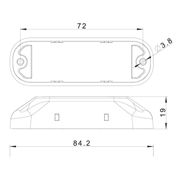 Mini voyant LED FT-211 avec câble de 0,15 m, témoin lumineux, 12/30 V, 84 mm, homologation 1 2 A R10