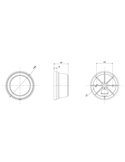 Rote LED-Rückleuchte mit Reflektor FT-059 C, 0,5 m Kabel, 12/236 V, IA R1-Zulassung