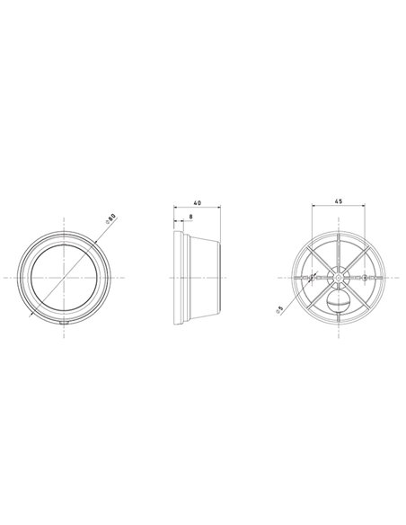 Luz de sinalização lateral LED âmbar e refletora FT-059 Z, cabo de 0,5 metro, 12/36V com aprovação IA SM1