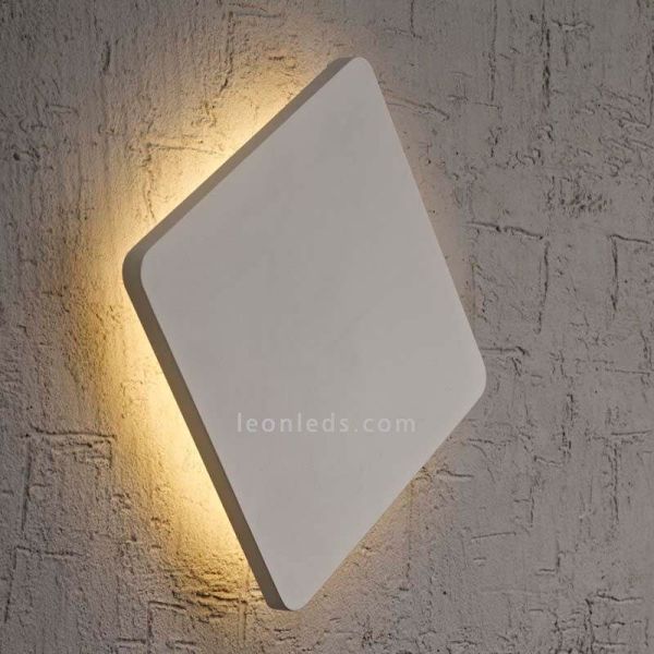 Applique murale carrée à LED argentée