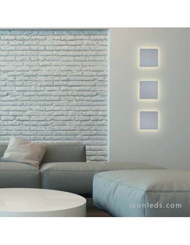 Ambient Silver Square LED-Wandleuchte