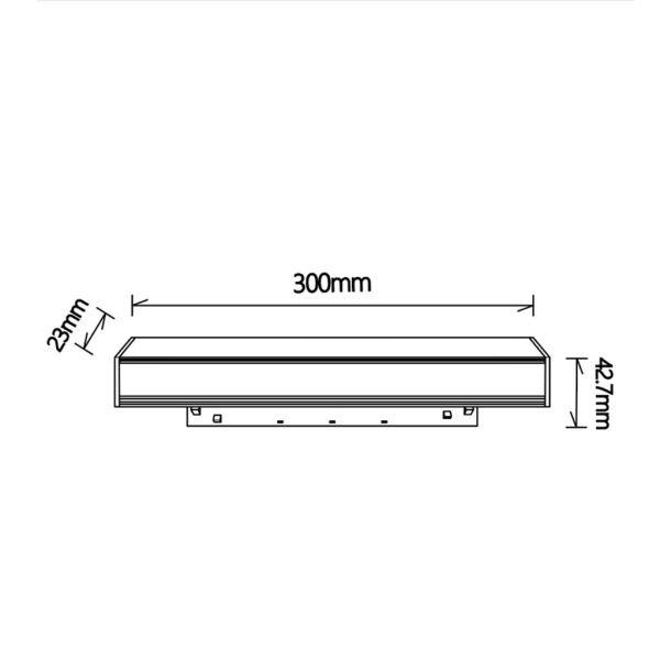 Difusor de holofote linear LED trilho...
