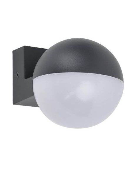 Luminária de parede externa LOOMA LED em formato de globo com luz giratória de 270°, 7,8 W, 1150 lúmens, 3000 K
