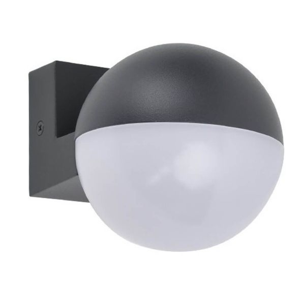 Luminária de parede externa LOOMA LED em formato de globo com luz giratória de 270°, 7,8 W, 1150 lúmens, 3000 K