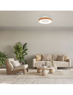 Plafón LED Mini Ventilador Madera Tibet 7806 Mantra | LeonLeds 2