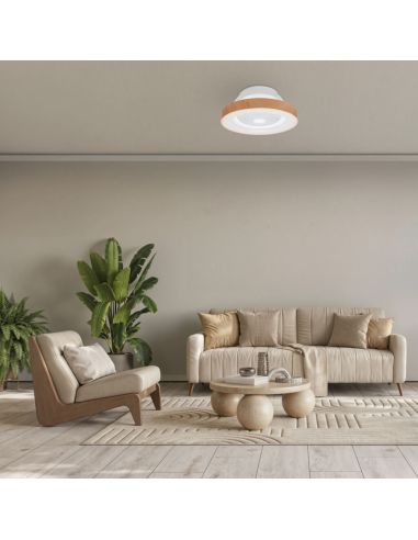 Instalado en Plafón LED Mini Ventilador Madera Tibet 7806 Mantra | LeonLeds