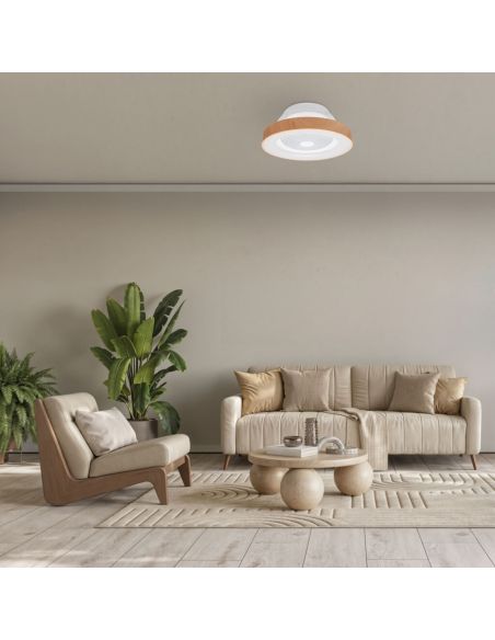 Instalado em Luminária de Teto LED Mini Ventoinha Madeira Tibet 7806 Mantra | LeonLeds