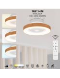 Instalado en Plafón LED Mini Ventilador Madera Tibet 7806 Mantra | LeonLeds