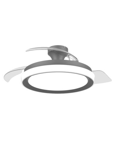 Ventilateur de plafond LED BLISS, noir, 28 W + 35 W, température de couleur 2 700-6 500 K, 4 500 lm, Ø 106 cm, moteur CC silenci