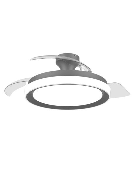BLISS LED- Ventilador , Schwarz, 28 W + 35 W, Farbtemperatur 2700–6500 K, 4500 lm, Ø 106 cm, leiser Gleichstrommotor, Funkfernbe