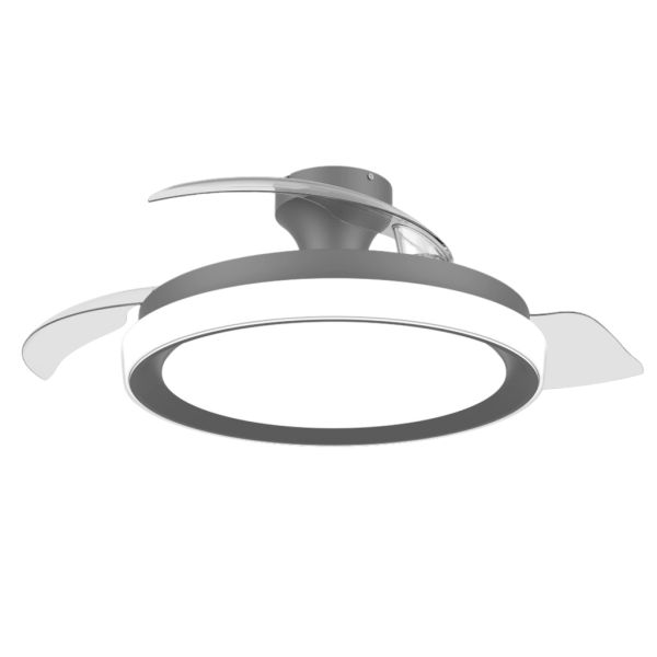 Ventilateur de plafond LED BLISS, noir, 28 W + 35 W, température de couleur 2 700-6 500 K, 4 500 lm, Ø 106 cm, moteur CC silenci
