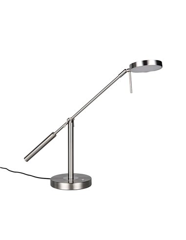 MONZA LED-Tischleuchte, Mattnickel, 12 W, Farbtemperatur 2300–4000 K, 1400 lm, dimmbar, Berührungssensor, IP20