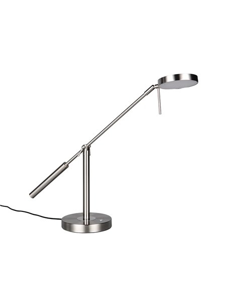 MONZA LED-Tischleuchte, Mattnickel, 12 W, Farbtemperatur 2300–4000 K, 1400 lm, dimmbar, Berührungssensor, IP20