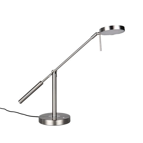 MONZA LED-Tischleuchte, Mattnickel, 12 W, Farbtemperatur 2300–4000 K, 1400 lm, dimmbar, Berührungssensor, IP20