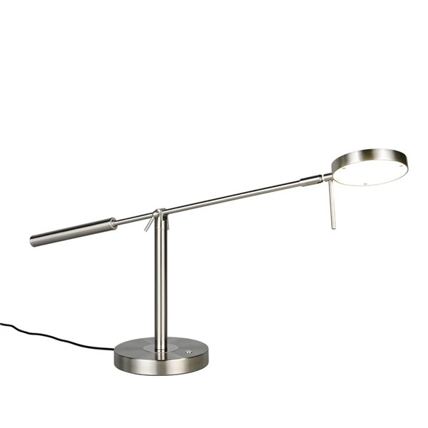 MONZA LED-Tischleuchte, Mattnickel, 12 W, Farbtemperatur 2300–4000 K, 1400 lm, dimmbar, Berührungssensor, IP20