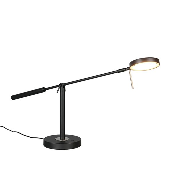 MONZA LED-Tischleuchte, Mattschwarz, 12 W, Farbtemperatur 2300–4000 K, 1400 lm, dimmbar, Berührungssensor, IP20