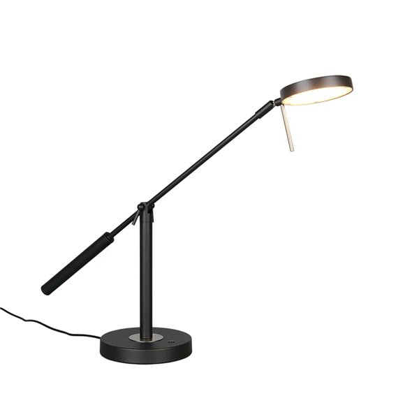MONZA LED-Tischleuchte, Mattschwarz, 12 W, Farbtemperatur 2300–4000 K, 1400 lm, dimmbar, Berührungssensor, IP20