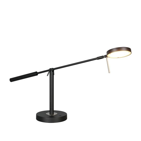 MONZA LED-Tischleuchte, Mattschwarz, 12 W, Farbtemperatur 2300–4000 K, 1400 lm, dimmbar, Berührungssensor, IP20