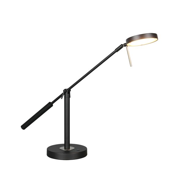 MONZA LED-Tischleuchte, Mattschwarz, 12 W, Farbtemperatur 2300–4000 K, 1400 lm, dimmbar, Berührungssensor, IP20