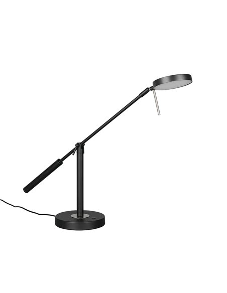 MONZA LED-Tischleuchte, Mattschwarz, 12 W, Farbtemperatur 2300–4000 K, 1400 lm, dimmbar, Berührungssensor, IP20