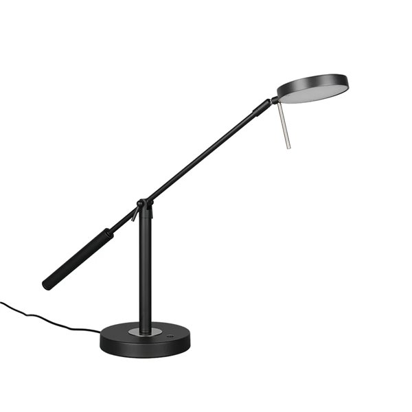 MONZA LED-Tischleuchte, Mattschwarz, 12 W, Farbtemperatur 2300–4000 K, 1400 lm, dimmbar, Berührungssensor, IP20