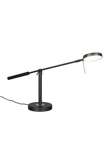 MONZA LED-Tischleuchte, Mattschwarz, 12 W, Farbtemperatur 2300–4000 K, 1400 lm, dimmbar, Berührungssensor, IP20
