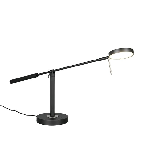 Lampe de table LED MONZA, noir mat, 12 W, température de couleur 2300-4000 K, 1400 lm, intensité variable, capteur tactile, IP20