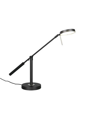 MONZA LED-Tischleuchte, Mattschwarz, 12 W, Farbtemperatur 2300–4000 K, 1400 lm, dimmbar, Berührungssensor, IP20