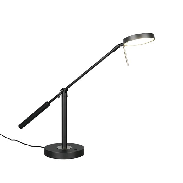 Lampe de table LED MONZA, noir mat, 12 W, température de couleur 2300-4000 K, 1400 lm, intensité variable, capteur tactile, IP20