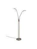 MONZA LED-Stehleuchte, Mattnickel, 2 x 12 W, Farbtemperatur 2300–4000 K, 2 x 1400 lm, dimmbar, Berührungssensor, Schutzart IP20
