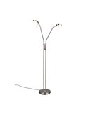 MONZA LED-Stehleuchte, Mattnickel, 2 x 12 W, Farbtemperatur 2300–4000 K, 2 x 1400 lm, dimmbar, Berührungssensor, Schutzart IP20