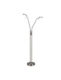 MONZA LED-Stehleuchte, Mattnickel, 2 x 12 W, Farbtemperatur 2300–4000 K, 2 x 1400 lm, dimmbar, Berührungssensor, Schutzart IP20