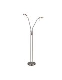 MONZA LED-Stehleuchte, Mattnickel, 2 x 12 W, Farbtemperatur 2300–4000 K, 2 x 1400 lm, dimmbar, Berührungssensor, Schutzart IP20