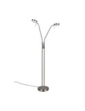 MONZA LED-Stehleuchte, Mattnickel, 2 x 12 W, Farbtemperatur 2300–4000 K, 2 x 1400 lm, dimmbar, Berührungssensor, Schutzart IP20