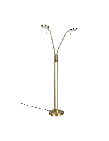 Luminária de chão MONZA LED, bronze, 2x12W CCT 2300-4000K, 2x1400lm, dimerizável, sensor de toque, IP20