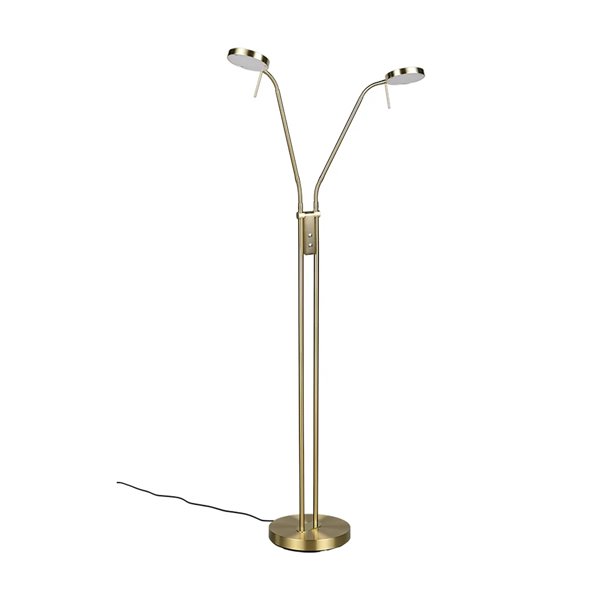 MONZA LED-Stehleuchte, Bronze, 2 x 12 W, Farbtemperatur 2300–4000 K, 2 x 1400 lm, dimmbar, Berührungssensor, Schutzart IP20