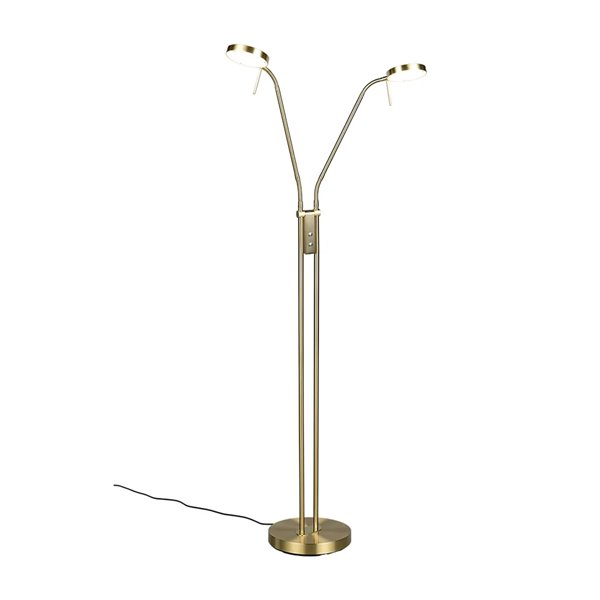 MONZA LED-Stehleuchte, Bronze, 2 x 12 W, Farbtemperatur 2300–4000 K, 2 x 1400 lm, dimmbar, Berührungssensor, Schutzart IP20