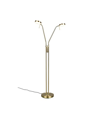 MONZA LED-Stehleuchte, Bronze, 2 x 12 W, Farbtemperatur 2300–4000 K, 2 x 1400 lm, dimmbar, Berührungssensor, Schutzart IP20